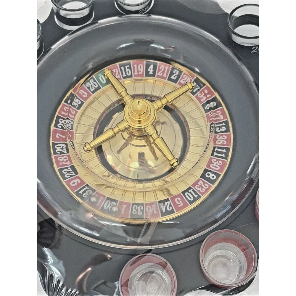 Funville Party Roulette Drinking Game Set New Sealed Shot Glasses Wheel